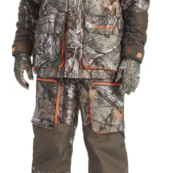 REALTREE MENS HUNTSHIELD INSULATED  WATERPROOF CARGO CAMO PANTS - Picture 2 of 11